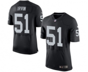 Men's Nike Oakland Raiders #51 Bruce Irvin Elite Black Team Color NFL Jersey