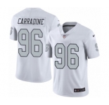 Men's Nike Oakland Raiders #96 Cornellius Carradine Elite White Rush Vapor Untouchable NFL Jersey
