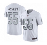 Men's Oakland Raiders #55 Vontaze Burfict Elite White Rush Vapor Untouchable Football Jersey