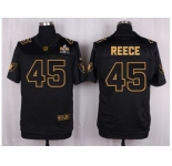 Nike Oakland Raiders #45 Marcel Reece Black Pro Line Gold Collection Jersey[Elite]