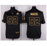 Nike Oakland Raiders #52 Khalil Mack Black Pro Line Gold Collection Jersey[Elite]