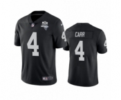 Las Vegas Raiders  #4 Derek Carr Black 2020 Inaugural Season Vapor Limited Jersey