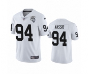 Las Vegas Raiders #94 Carl Nassib White 2020 Inaugural Season Vapor Limited Jersey