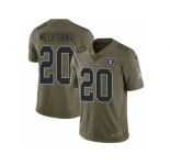 Men Nike Oakland Raiders #20 Obi Melifonwu Limited Olive 2017 Salute to Service NFL Jersey