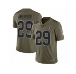 Men Nike Oakland Raiders #29 David Amerson Limited Olive 2017 Salute to Service NFL Jersey