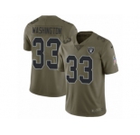 Men Nike Oakland Raiders #33 DeAndre Washington Limited Olive 2017 Salute to Service NFL Jersey