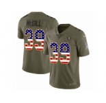 Men Nike Oakland Raiders #39 Keith McGill Limited Olive USA Flag 2017 Salute to Service NFL Jersey