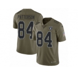 Men Nike Oakland Raiders #84 Cordarrelle Patterson Limited Olive 2017 Salute to Service NFL Jersey