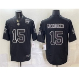 Men's Las Vegas Raiders #15 Fernando Mendoza Black F.U.S.E. 65th Anniversary Patch Vapor Untouchable Limited Football Stitched Jersey