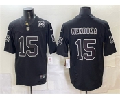Men's Las Vegas Raiders #15 Fernando Mendoza Black F.U.S.E. 65th Anniversary Patch Vapor Untouchable Limited Football Stitched Jersey