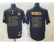 Men's Las Vegas Raiders #15 Fernando Mendoza Black Gold F.U.S.E. 65th Anniversary Patch Vapor Untouchable Limited Football Stitched Jersey