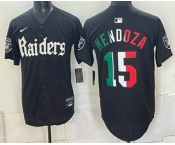 Men's Las Vegas Raiders #15 Fernando Mendoza Black Mexico Gothic Sin City Shadows Edition Vapor Limited Jersey