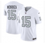 Men's Las Vegas Raiders #15 Fernando Mendoza White 2025 F.U.S.E. Vapor Stitched Football Jerseys