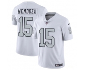 Men's Las Vegas Raiders #15 Fernando Mendoza White 2026 Draft Color Rush Vapor Untouchable Limited Football Stitched Jersey