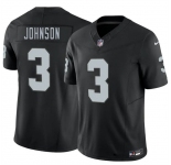 Men's Las Vegas Raiders #3 Taron Johnson Black 2026 F.U.S.E. Vapor Untouchable Limited Stitched Football Jersey