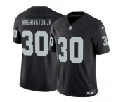Men's Las Vegas Raiders #30 Mike Washington Jr. Black 2026 F.U.S.E. Vapor Untouchable Limited Football Stitched Jersey