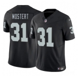 Men's Las Vegas Raiders #31 Raheem Mostert Black 2025 F.U.S.E. Vapor Football Stitched Jersey