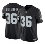 Men's Las Vegas Raiders #36 E.J. Williams Jr Black 2026 Draft F.U.S.E. Vapor Untouchable Limited Football Stitched Jersey