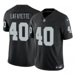 Men's Las Vegas Raiders #40 Devin Lafayette Black 2026 Draft F.U.S.E. Vapor Untouchable Limited Football Stitched Jersey