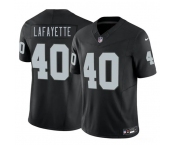 Men's Las Vegas Raiders #40 Devin Lafayette Black 2026 Draft F.U.S.E. Vapor Untouchable Limited Football Stitched Jersey