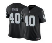 Men's Las Vegas Raiders #40 Devin White Black 2025 F.U.S.E. Vapor Football Stitched Jersey