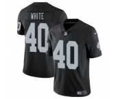 Men's Las Vegas Raiders #40 Devin White Black 2025 Vapor Football Stitched Jersey