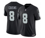 Men's Las Vegas Raiders #8 Kirk Cousins Black 2026 F.U.S.E. Vapor Untouchable Limited Football Stitched Jersey