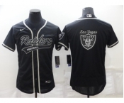 Men's Las Vegas Raiders Black Team Big Logo With Patch Cool Base Stitched Baseball Jersey