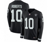 Men's Nike Oakland Raiders #10 Seth Roberts Limited Black Therma Long Sleeve NFL Jersey