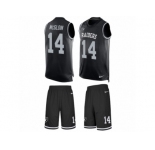 Men's Nike Oakland Raiders #14 Matt McGloin Limited Black Tank Top Suit NFL Jersey