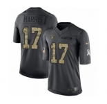 Men's Nike Oakland Raiders #17 Dwayne Harris Limited Black 2016 Salute to Service NFL Jersey