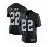 Men's Nike Oakland Raiders #22 Rashaan Melvin Black Team Color Vapor Untouchable Limited Player NFL Jersey