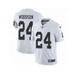 Men's Nike Oakland Raiders #24 Charles Woodson Vapor Untouchable Limited White NFL Jersey