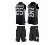 Men's Nike Oakland Raiders #25 Fred Biletnikoff Limited Black Tank Top Suit NFL Jersey