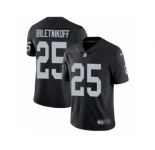 Men's Nike Oakland Raiders #25 Fred Biletnikoff Vapor Untouchable Limited Black Team Color NFL Jersey