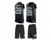 Men's Nike Oakland Raiders #28 Latavius Murray Limited Black Tank Top Suit NFL Jersey