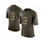 Men's Nike Oakland Raiders #3 E. J. Manuel Limited Green Salute to Service NFL Jersey
