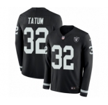 Men's Nike Oakland Raiders #32 Jack Tatum Limited Black Therma Long Sleeve NFL Jersey
