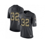 Men's Nike Oakland Raiders #32 Marcus Allen Limited Black 2016 Salute to Service NFL Jersey