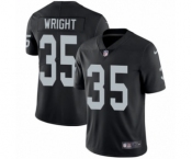 Men's Nike Oakland Raiders #35 Shareece Wright Black Team Color Vapor Untouchable Limited Player NFL Jersey