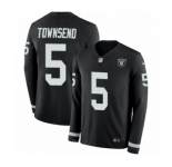 Men's Nike Oakland Raiders #5 Johnny Townsend Limited Black Therma Long Sleeve NFL Jersey
