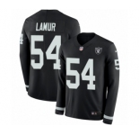 Men's Nike Oakland Raiders #54 Emmanuel Lamur Limited Black Therma Long Sleeve NFL Jersey