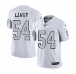 Men's Nike Oakland Raiders #54 Emmanuel Lamur Limited White Rush Vapor Untouchable NFL Jersey