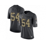 Men's Nike Oakland Raiders #54 Perry Riley Limited Black 2016 Salute to Service NFL Jersey