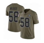 Men's Nike Oakland Raiders #58 Kyle Wilber Limited Olive 2017 Salute to Service NFL Jersey