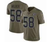 Men's Nike Oakland Raiders #58 Kyle Wilber Limited Olive 2017 Salute to Service NFL Jersey