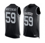 Men's Nike Oakland Raiders #59 Tahir Whitehead Limited Black Player Name & Number Tank Top NFL Jersey