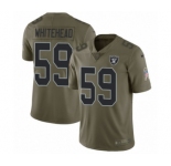 Men's Nike Oakland Raiders #59 Tahir Whitehead Limited Olive 2017 Salute to Service NFL Jersey