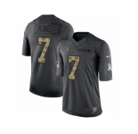 Men's Nike Oakland Raiders #7 Marquette King Limited Black 2016 Salute to Service NFL Jersey