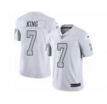 Men's Nike Oakland Raiders #7 Marquette King Limited White Rush NFL Jersey